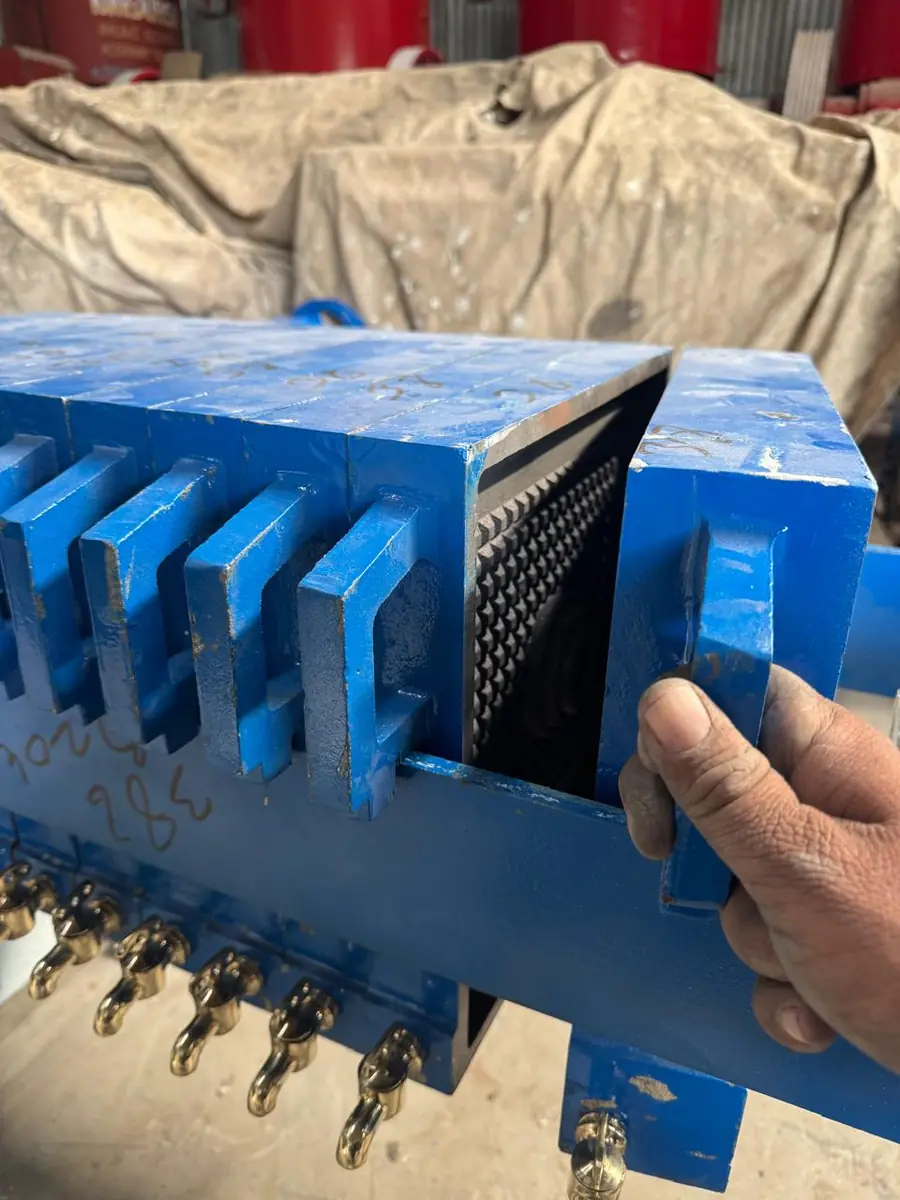Casting oil filter plates and cloth seating