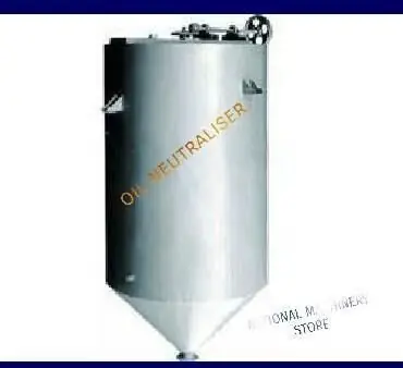 Cylindrical vassal oil neutralizer vessel with conical bottom